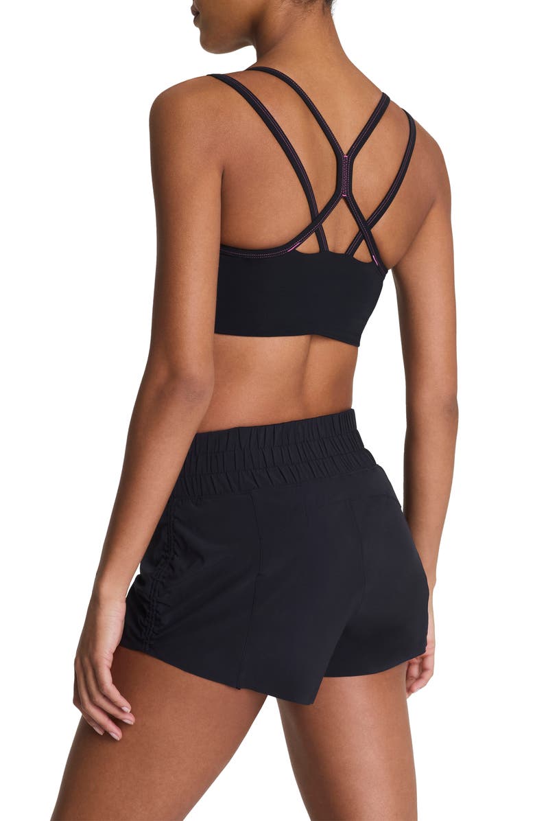 SPANX<sup>®</sup> Keep Chill Faux Layer Sports Bra, Alternate, color, Very Black