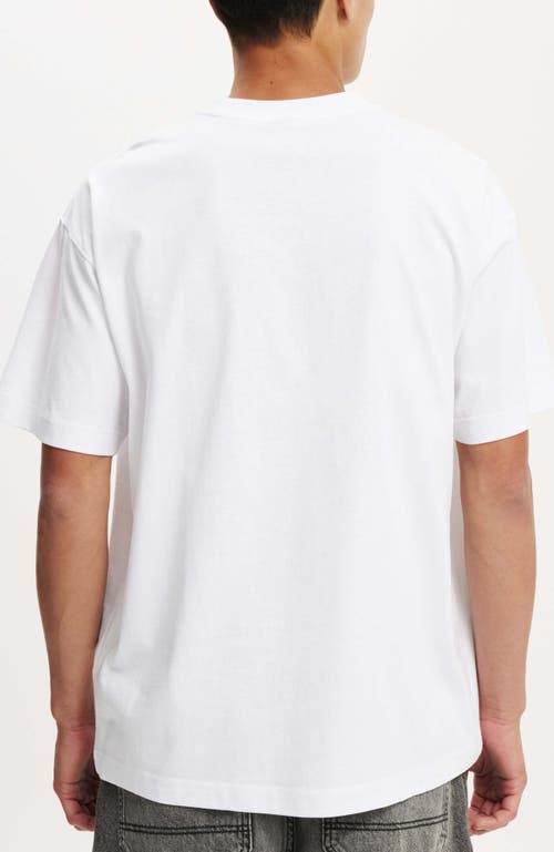 Cotton On Box Fit Easy T-shirt In White Open Sounds