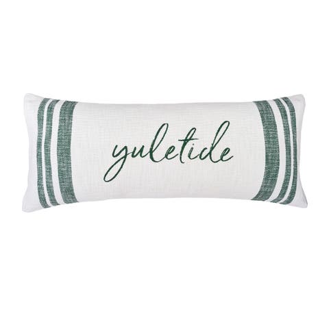 Morgan Christmas Holiday Striped Decorative Lumbar Pillow Collection