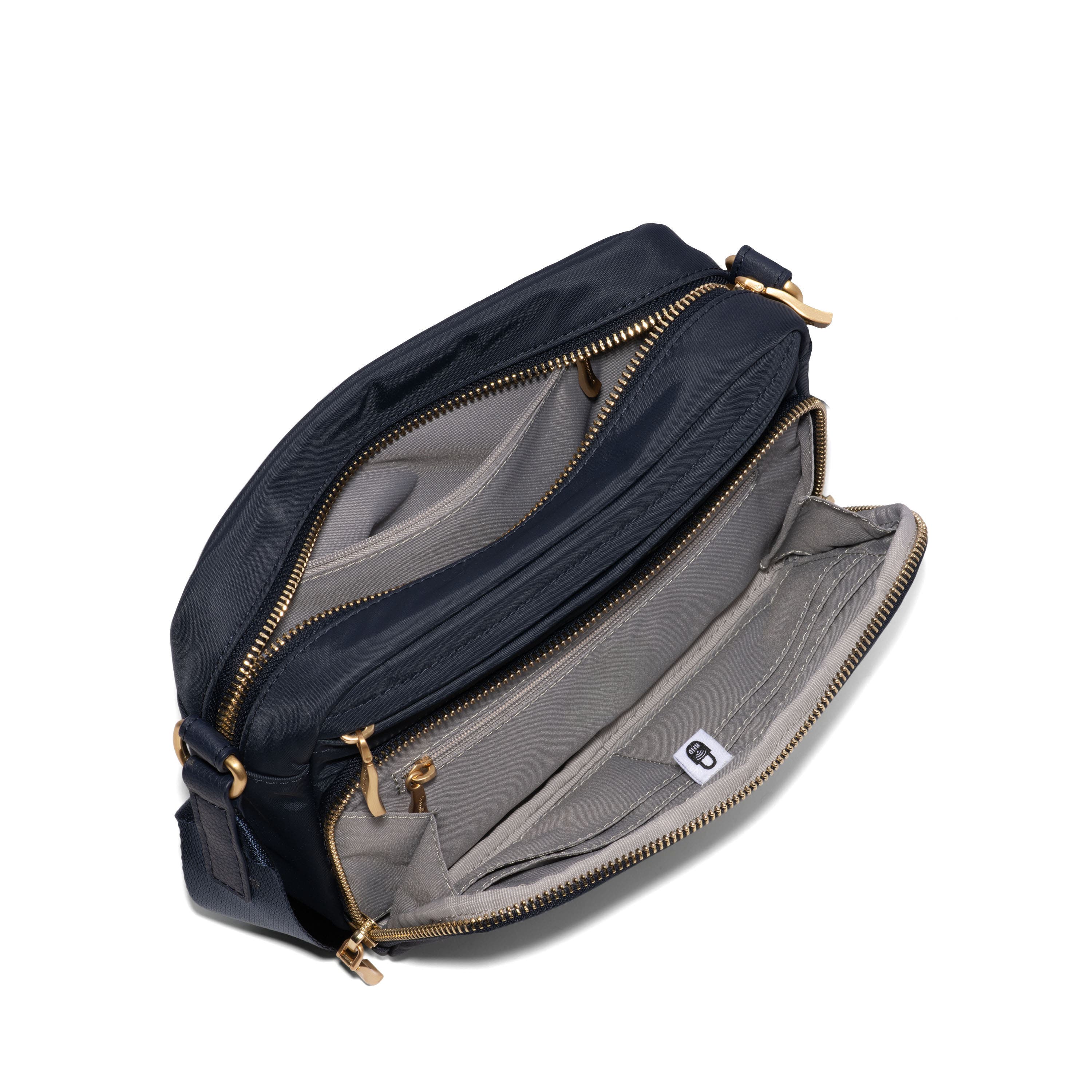 Mott Crossbody, Alternate, color, French Navy With Gold Hardware