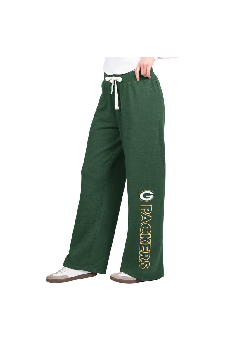 Women's G-III 4Her by Carl Banks Green Green Bay Packers Field Wide Leg Sweatpants, Alternate, color, Green