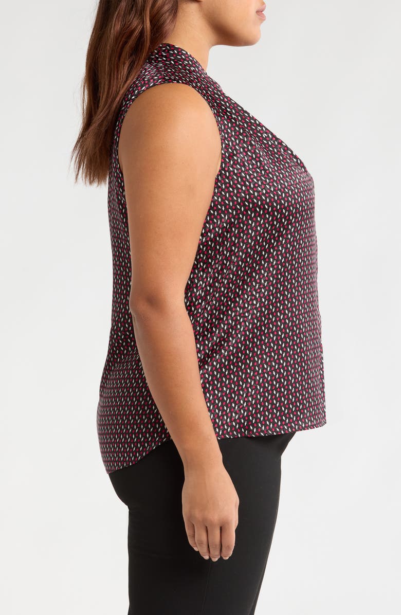 Liverpool Los Angeles Pleated Sleeveless Jacquard Woven Top, Alternate, color, 