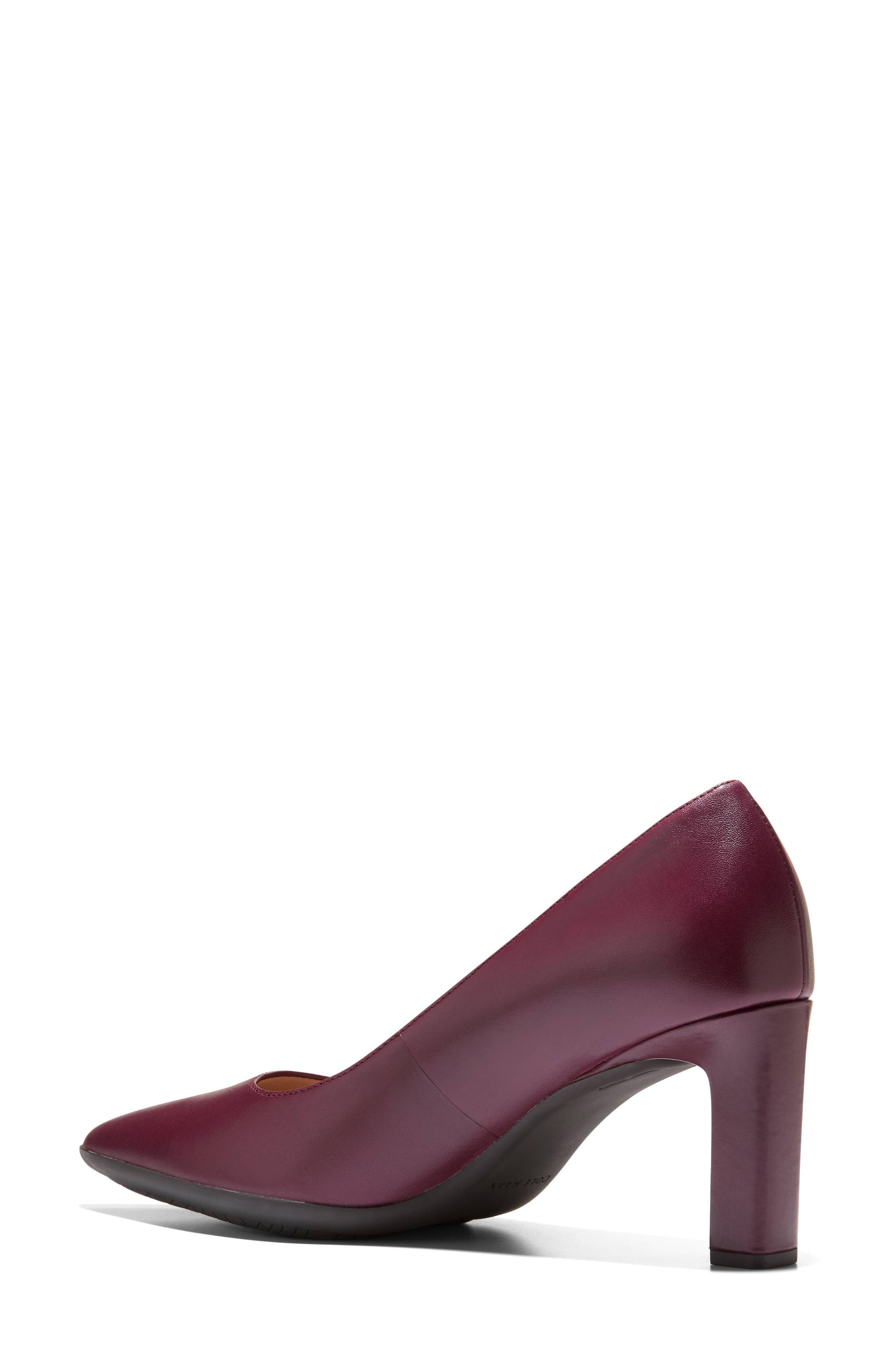 Grand Ambition Angelica Pointed Toe Pump, Alternate, color, BLACK GARNET LEATHER