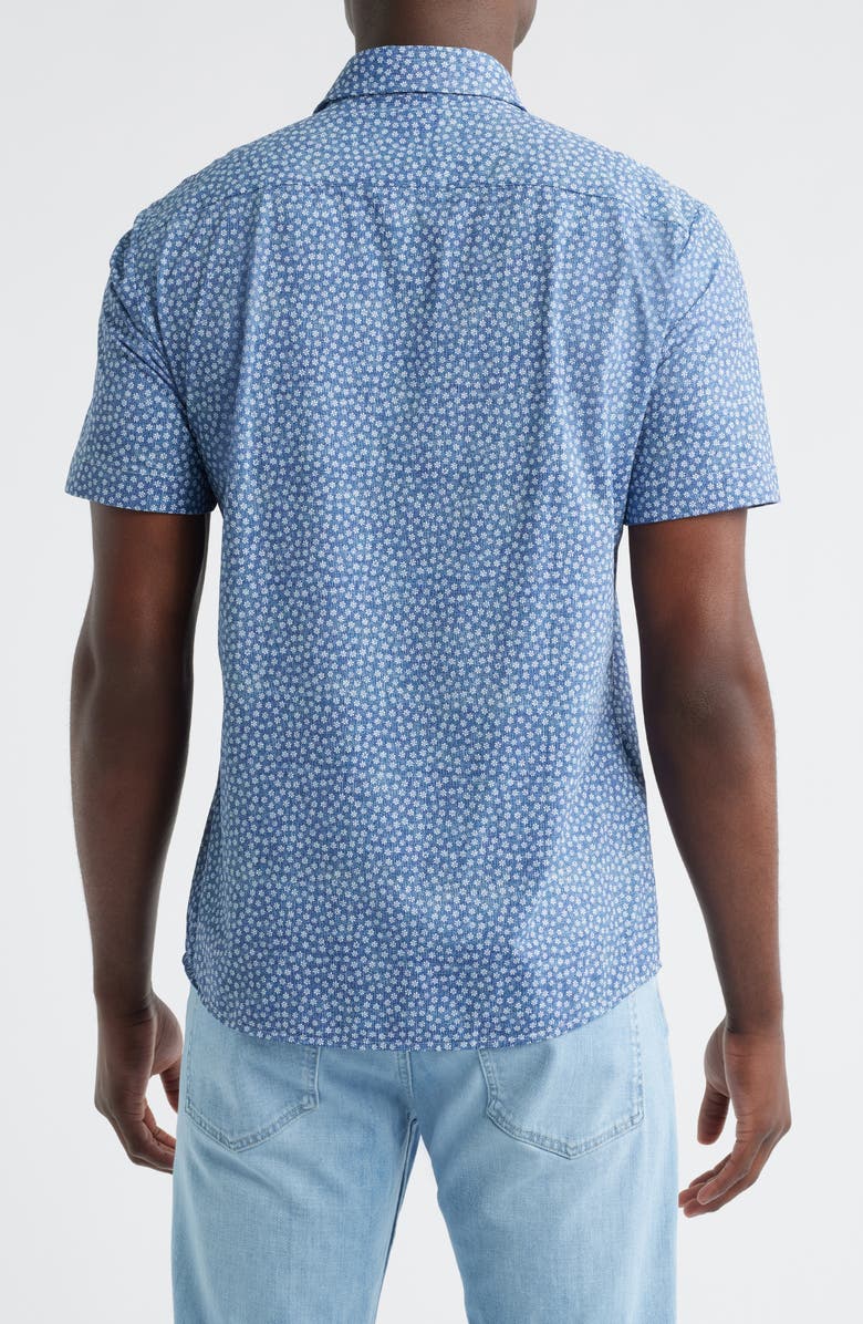 BOSS Roan Ken Short Sleeve Button-Up Shirt, Alternate, color, Dark Blue