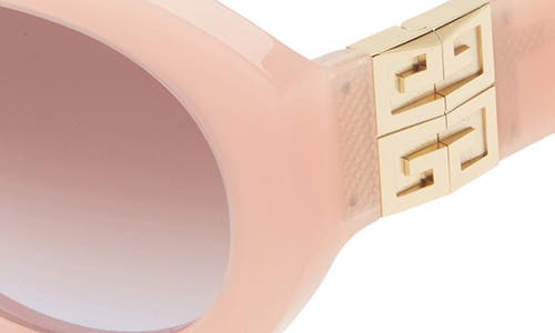 Givenchy 4g Oval Sunglasses In Matte Pink / Gradient Bordeaux