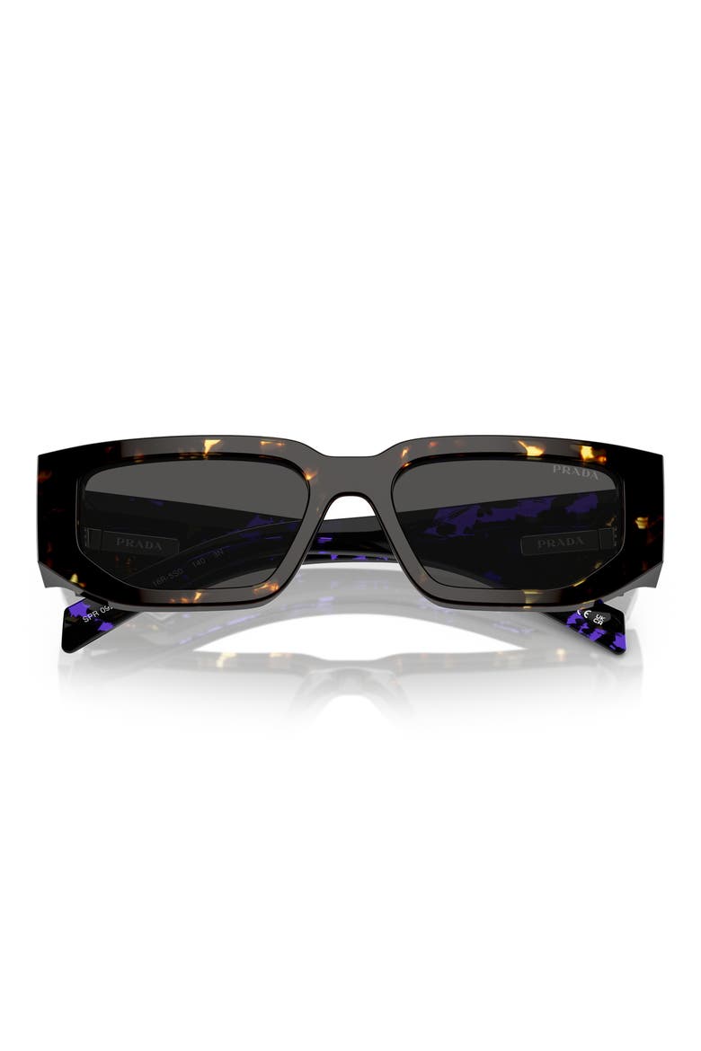56mm Rectangular Sunglasses, Alternate, color, NET GRAY