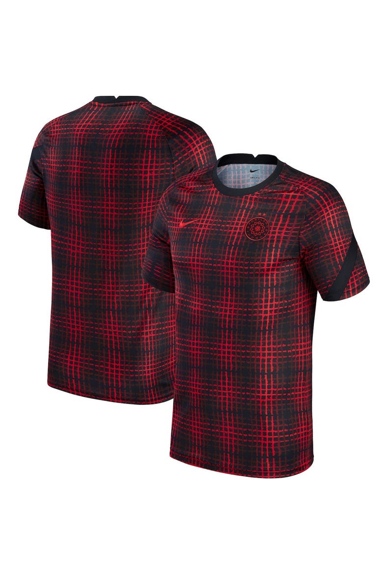 Men's Nike Black Portland Thorns FC 2021/2022 Pre-Match Performance Top, Main, color, Black