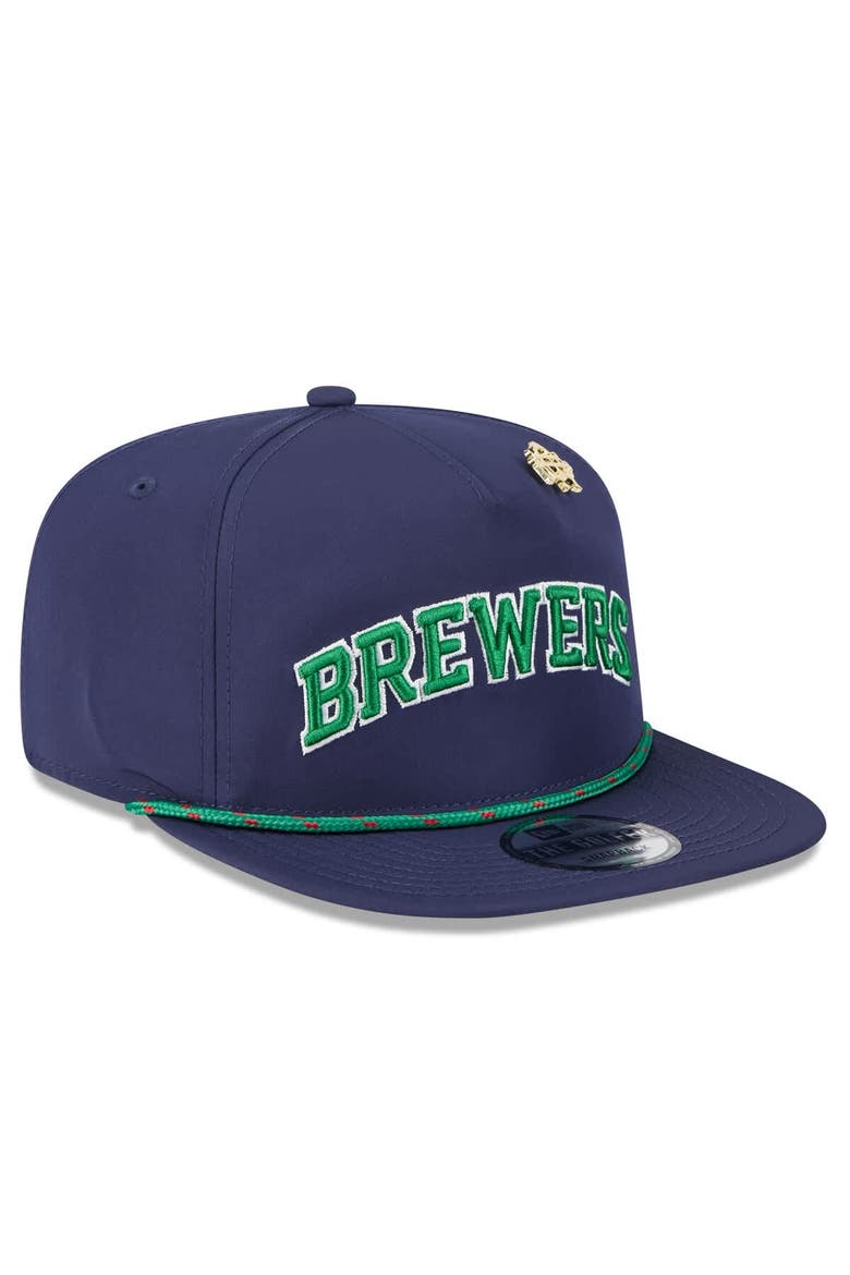 Men's New Era  Navy Milwaukee Brewers 2025 Big League Chew Golfer Snapback Hat, Alternate, color, Navy