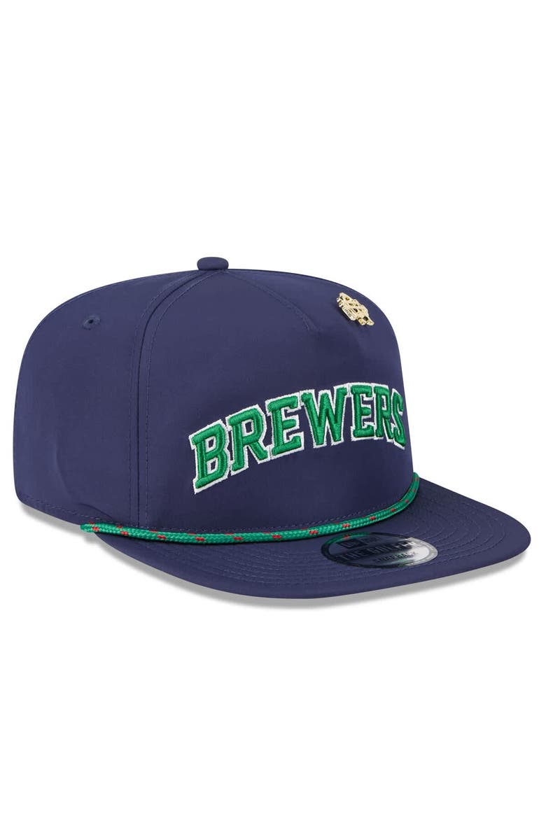 New Era Men's New Era Navy Milwaukee Brewers 2025 Big League Chew Golfer Snapback Hat, Alternate, color, Navy