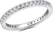 Crislu Pavé Round Cubic Zirconia Eternity Band Ring