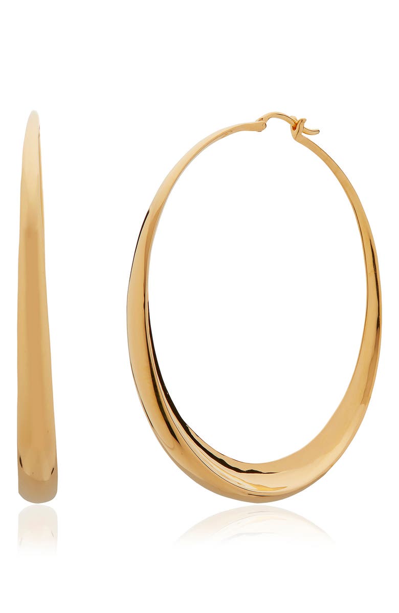 Monica Vinader Deia Hoop Earrings, Main, color, Yellow Gold