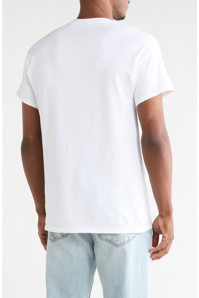 Rose Barbed Wire Embroidered T-Shirt, Alternate, color, WHITE