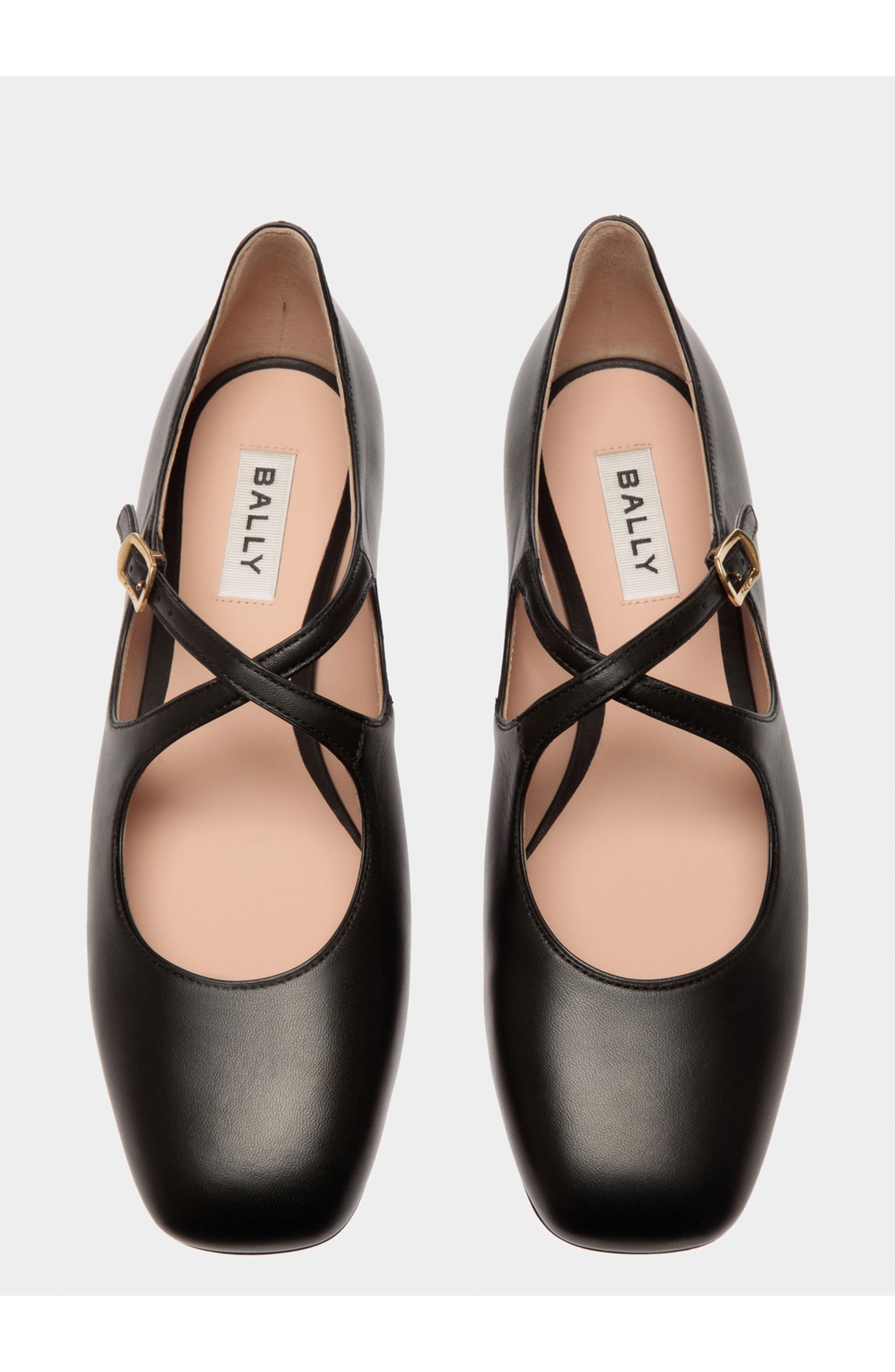 Bally rina Flat in Lamb Leather, Alternate, color, Black