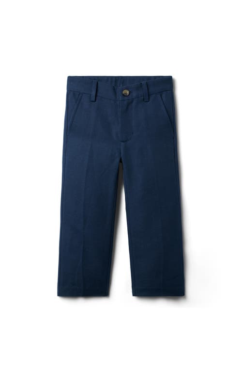 Janie And Jack Linen-cotton Pant In Blue