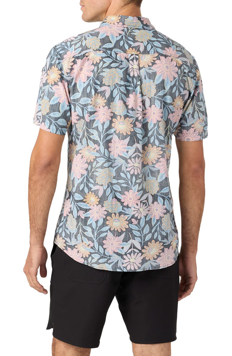 O'Neill Oasis Eco Floral Short Sleeve Button-Up Shirt, Alternate, color, 