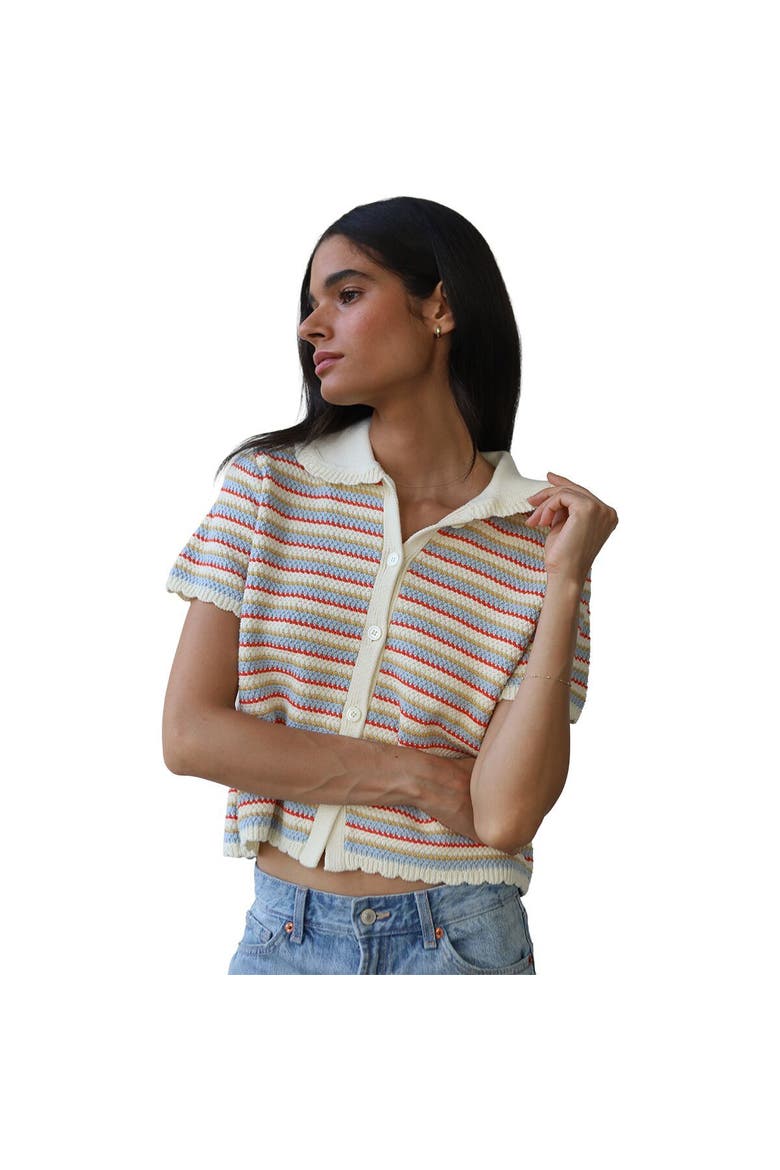 Mai Crochet Polo - Women's, Main, color, Creme