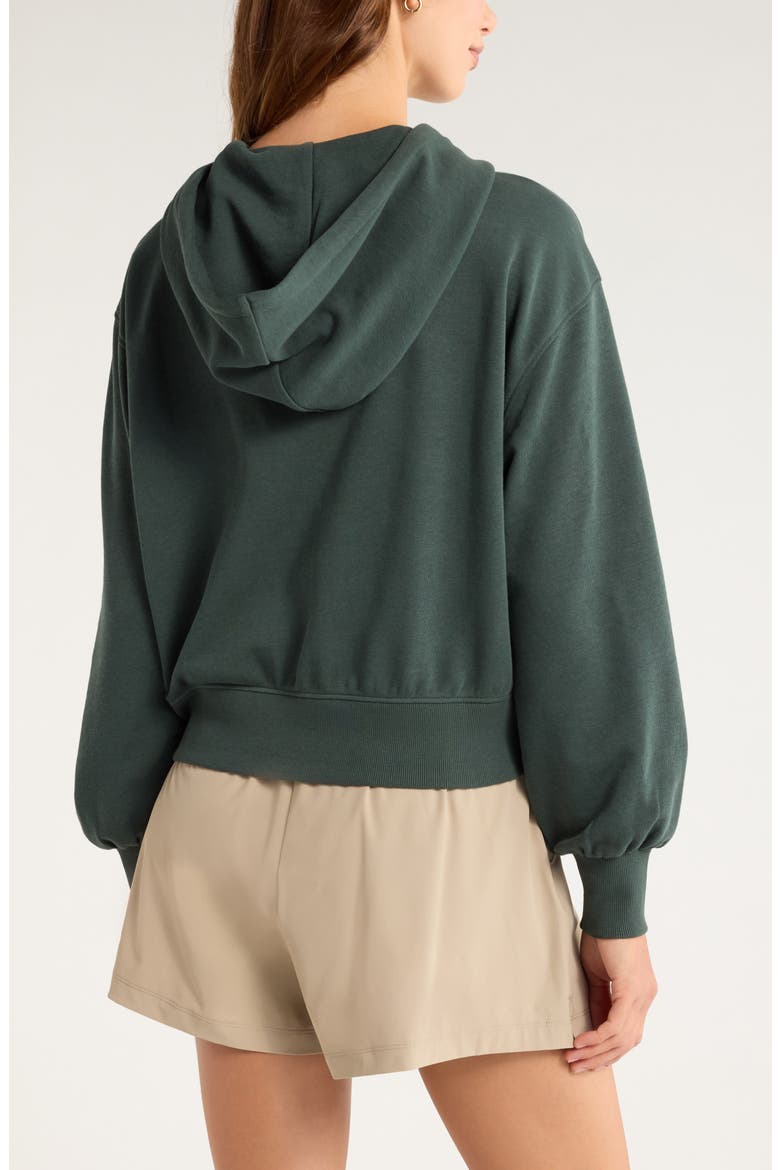 Go Easy Terry Zip Hoodie, Alternate, color, GREEN TIMBER