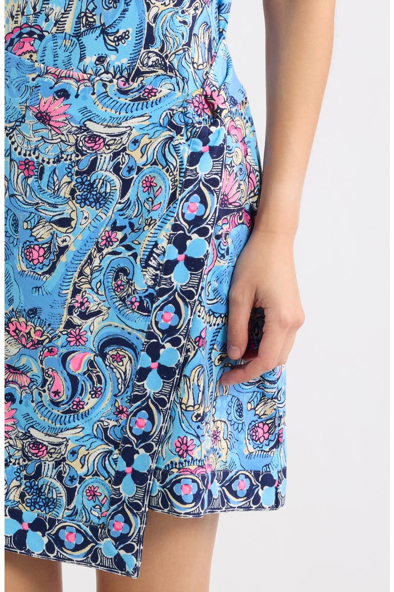 Izola Border Print Knit Minidress, Alternate, color, MULTI PAISLEY PARADE