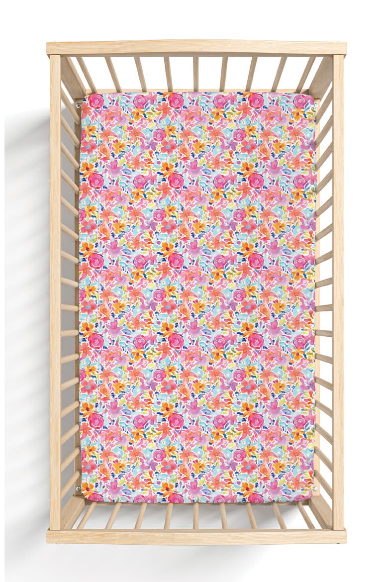 Korrie Crib Sheet, Main, color, Floral