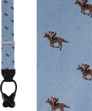 Trafalgar Down The Stretch Racehorse Linen Blend Button End Suspenders