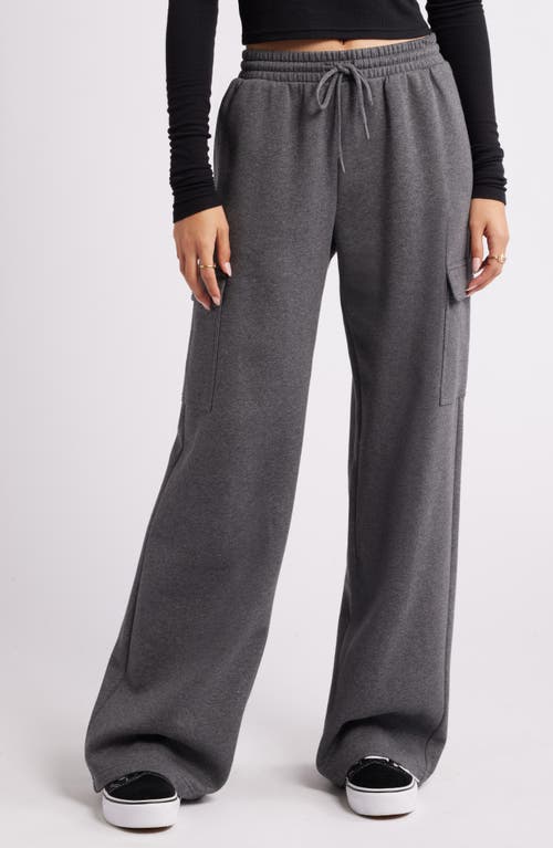 Bp. Baggy Wide Leg Cargo Sweatpants In Gray
