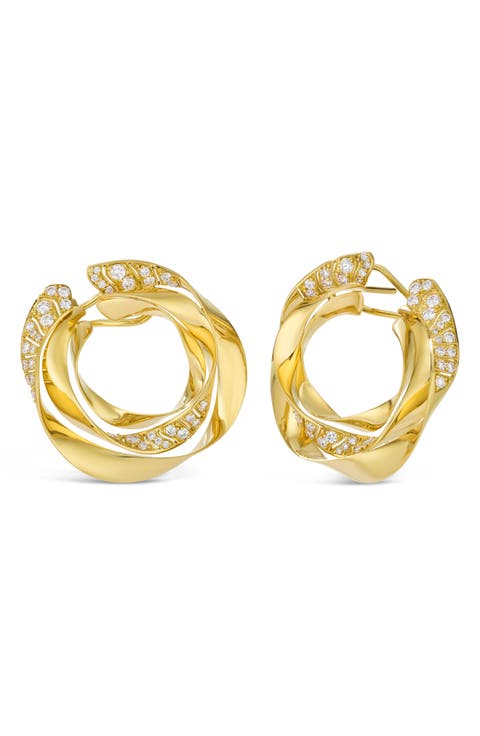 Dunas 18K Yellow Gold Earrings