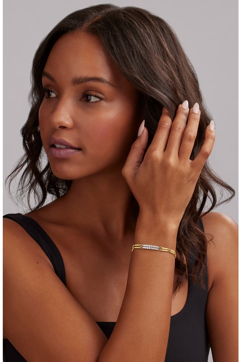 Signature Caviar Superfine Diamond Toggle Bracelet, Alternate, color, GOLD/ DIAMOND