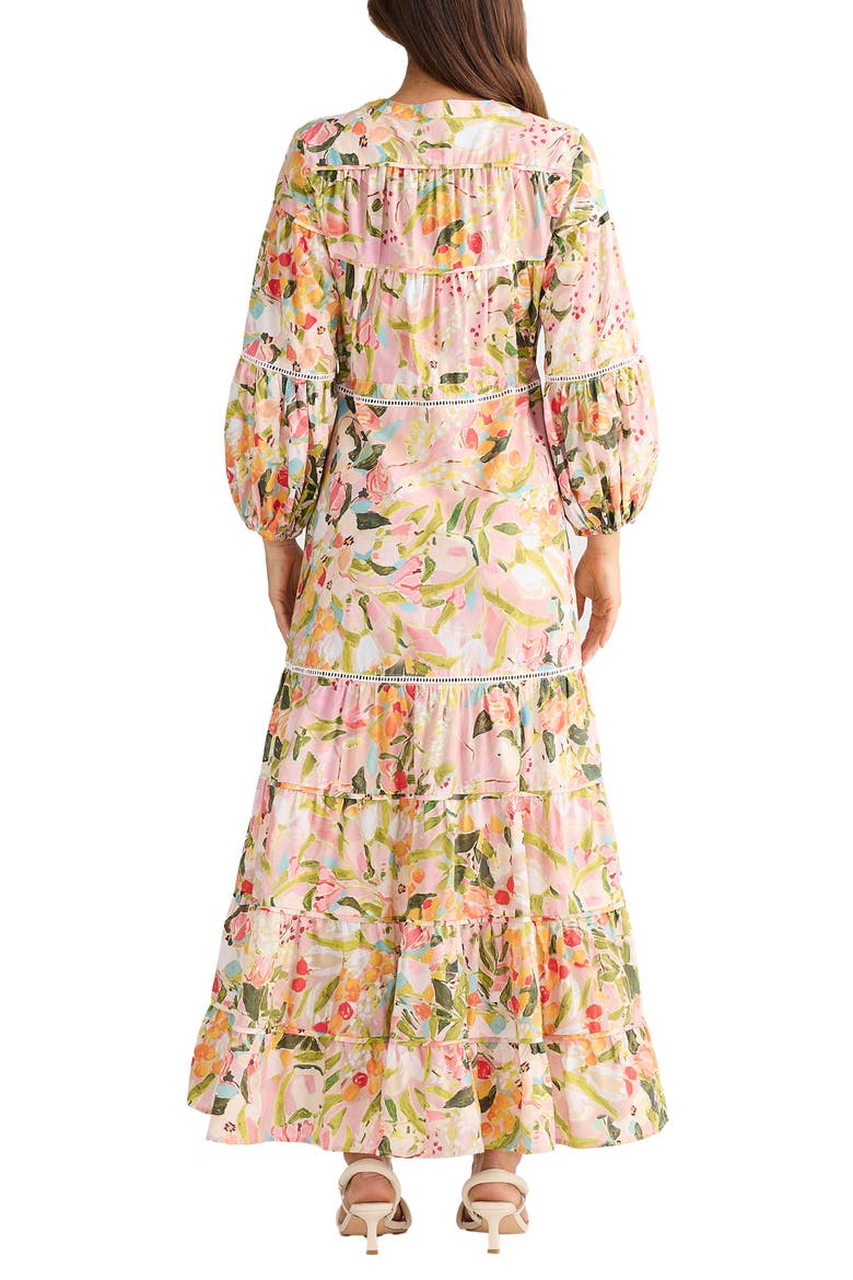 Gertie Floral Print Maxi Dress, Alternate, color, ZOES GARDEN