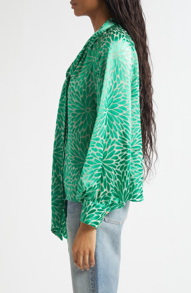 Ramy Brook Aura Tie Neck Shirt, Alternate, color, 