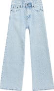 Tractr Kids' Chevron Wide Leg Jeans
