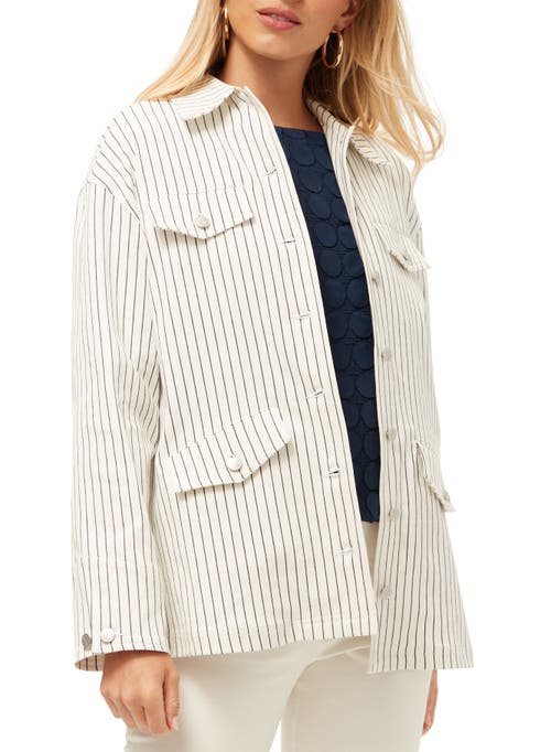 Trina Turk The Game Jacket In Whitewash/ink