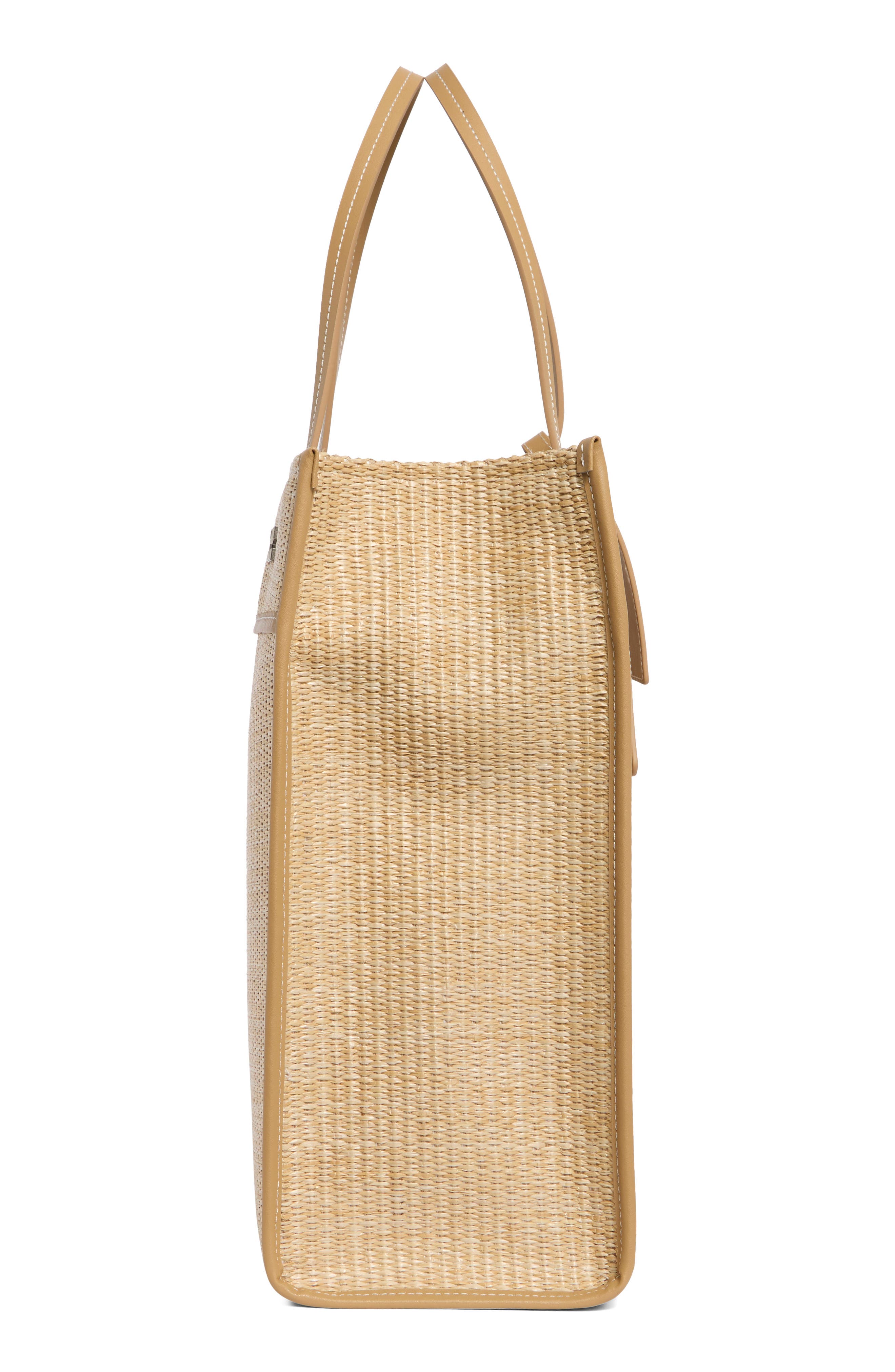 Off-White Large Boxy Tote Bag, Alternate, color, Natural