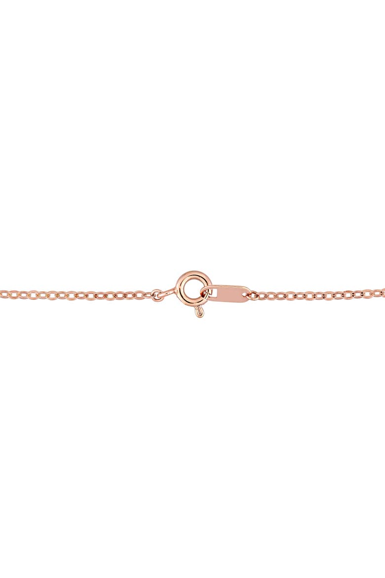 Diamond Station Floral Necklace 18k Rose Gold, Alternate, color, Rose Gold