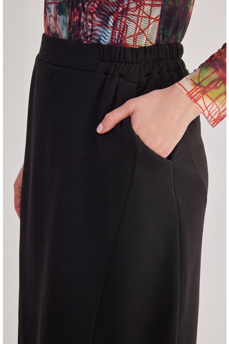 Marta Fleece Cocoon Skirt, Alternate, color, Black