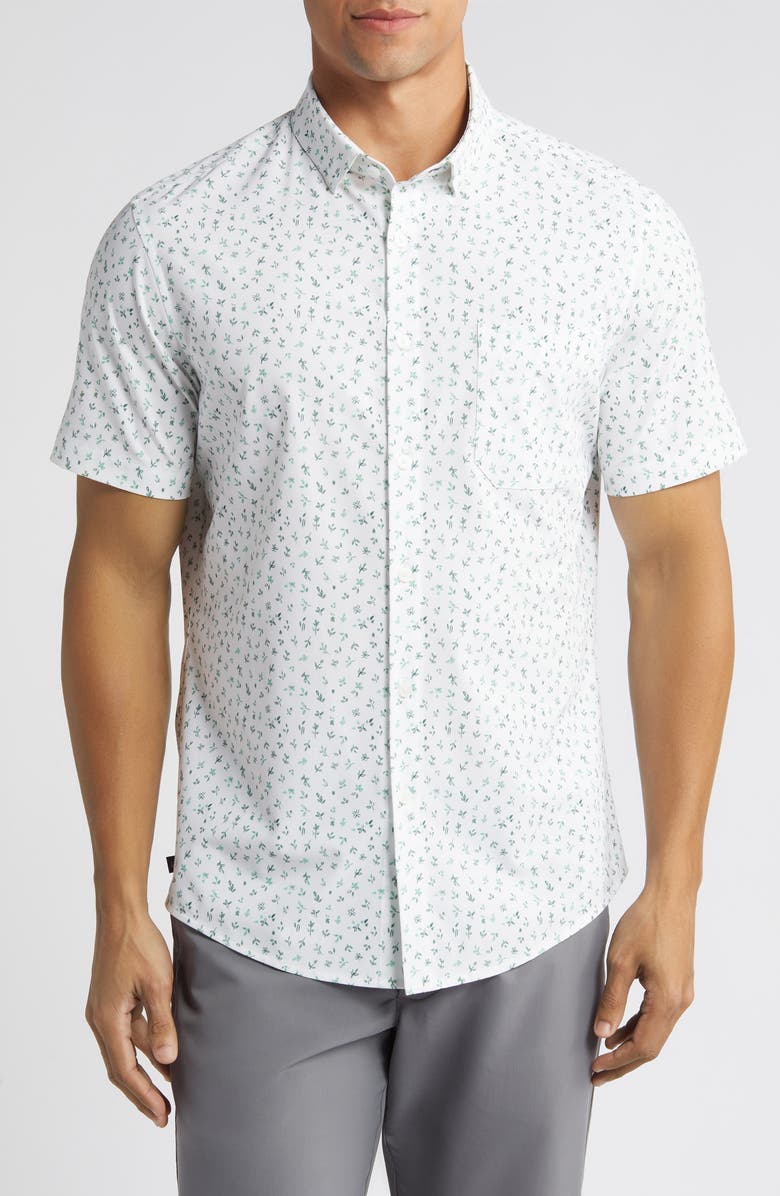 Mizzen+Main Leeward Trim Fit No-Tuck Performance Button-Up Shirt, Main, color, 