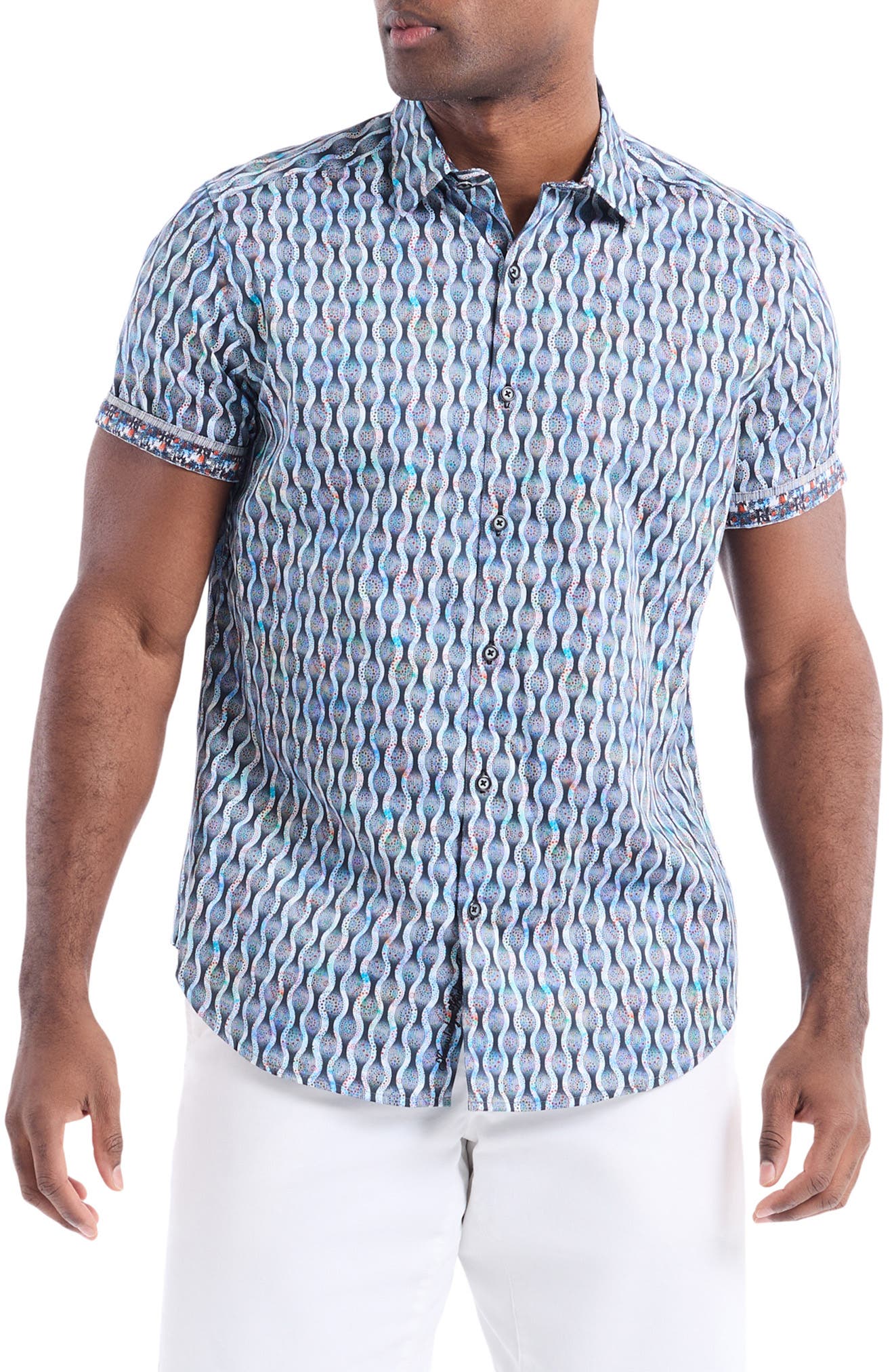 Robert Graham Codnor Short Sleeve Cotton Button-Up Shirt