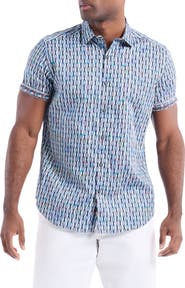 Robert Graham Codnor Short Sleeve Cotton Button-Up Shirt