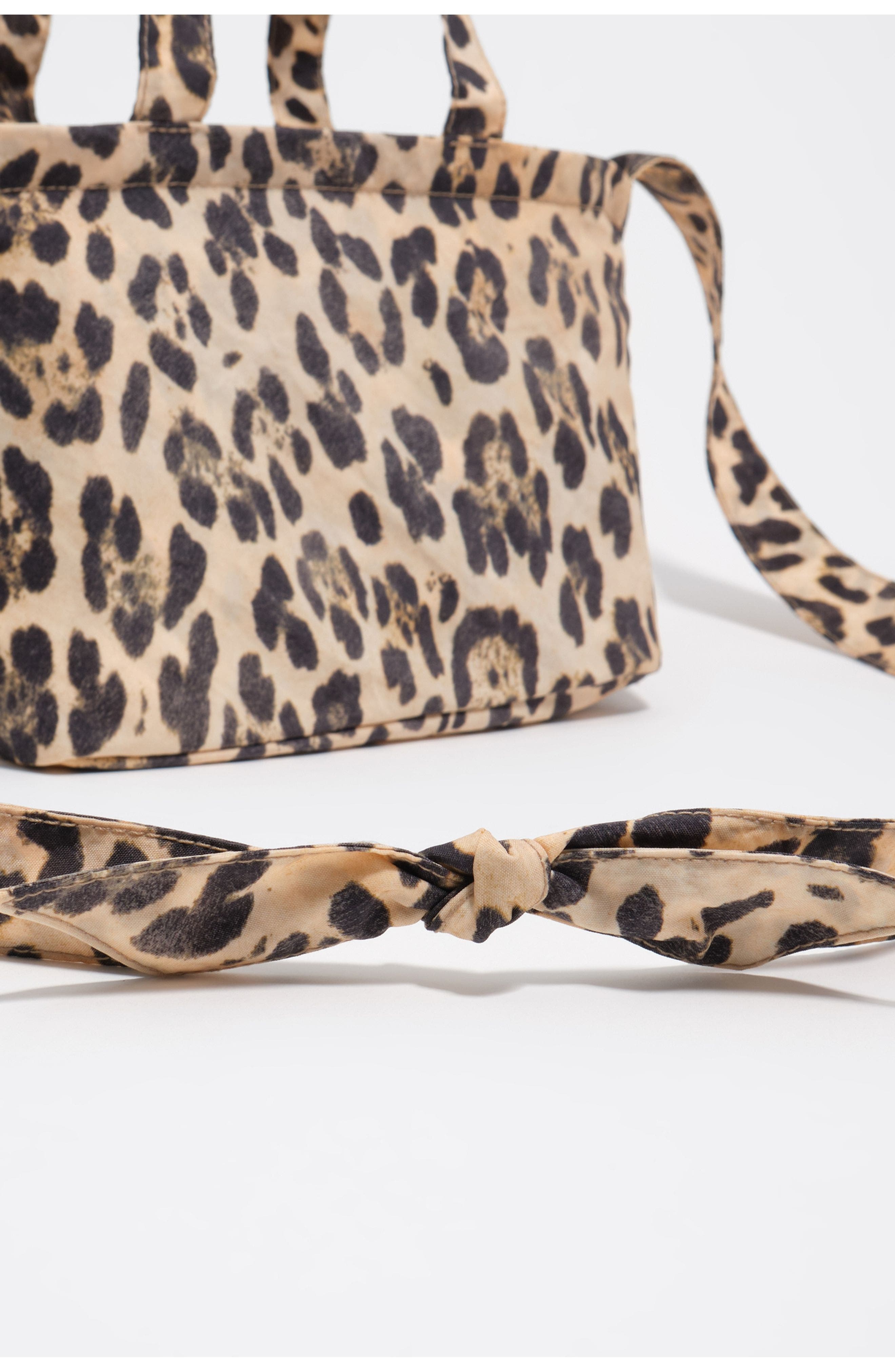 Bimba y Lola Leopard Nylon Mini Bag, Alternate, color, Leopard Natural