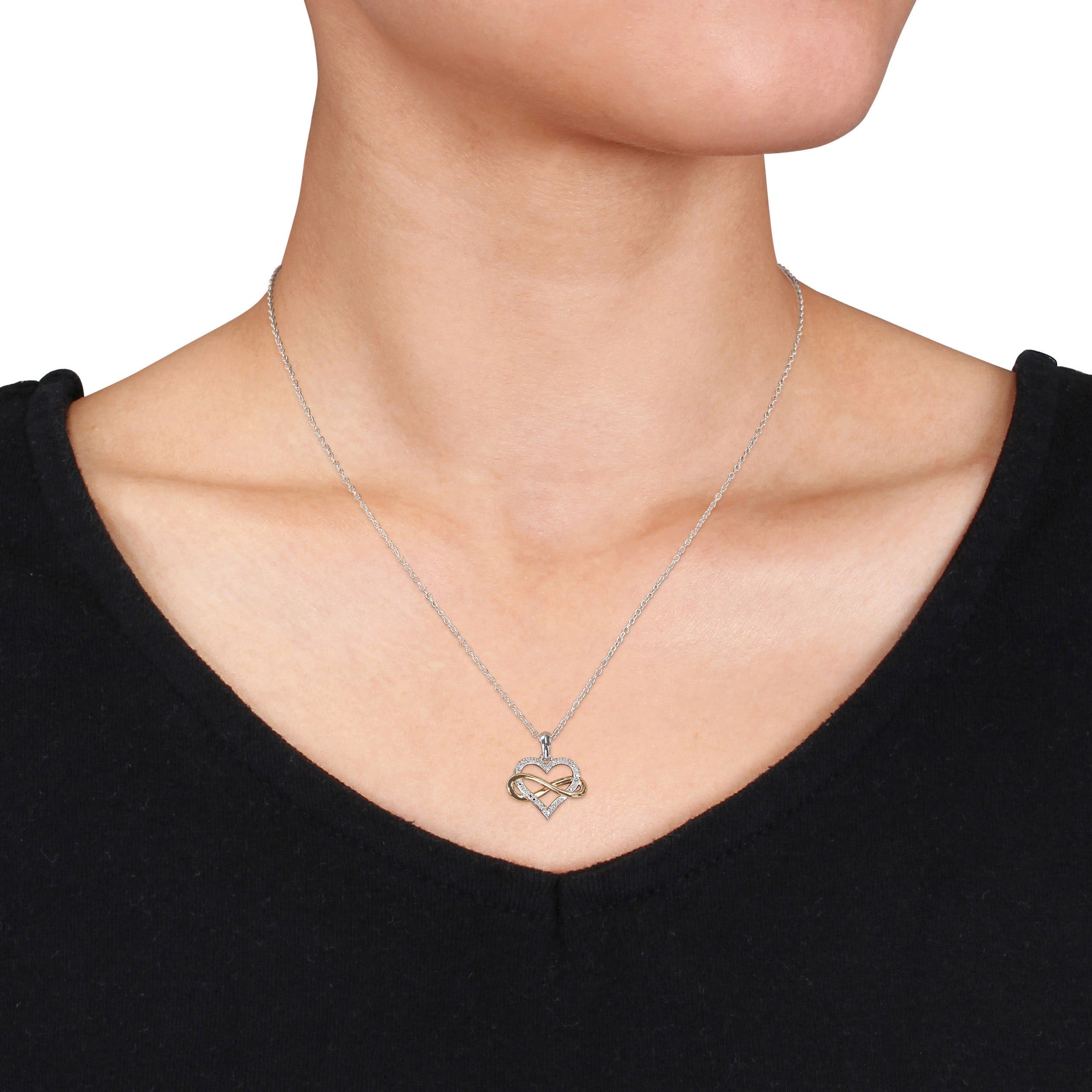 Julianna B. Diamond Infinity Heart Pendant Necklace (Women) | Nordstrom