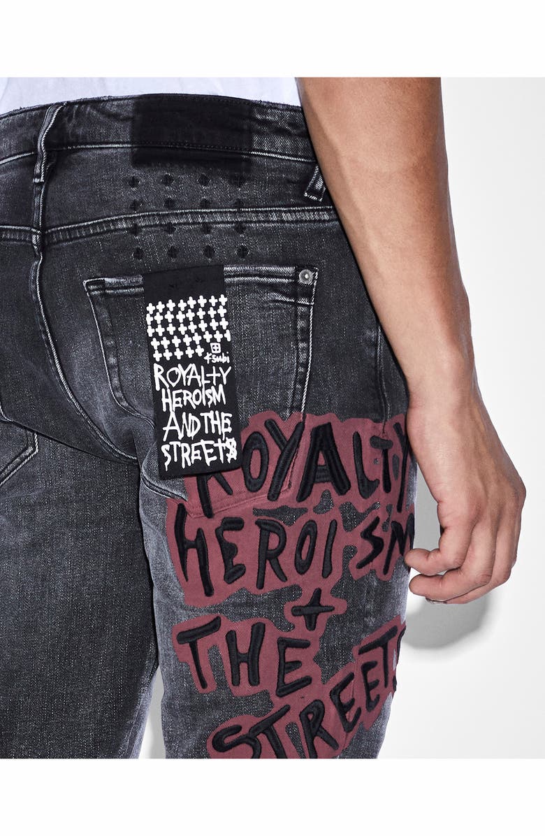 Ksubi Van Winkle Spray Rip & Repair Skinny Fit Jeans, Alternate, color, 