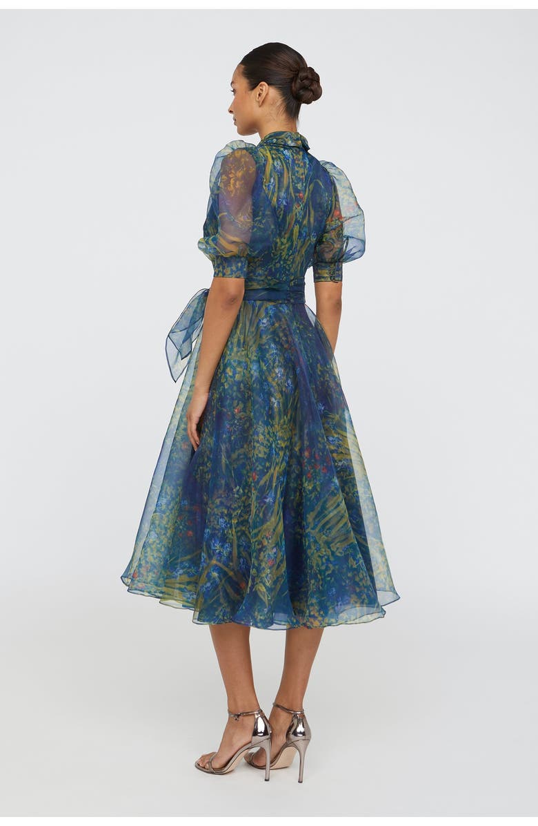 Theia Winnie Puff Sleeve Shirt Dress, Alternate, color, Herbarium