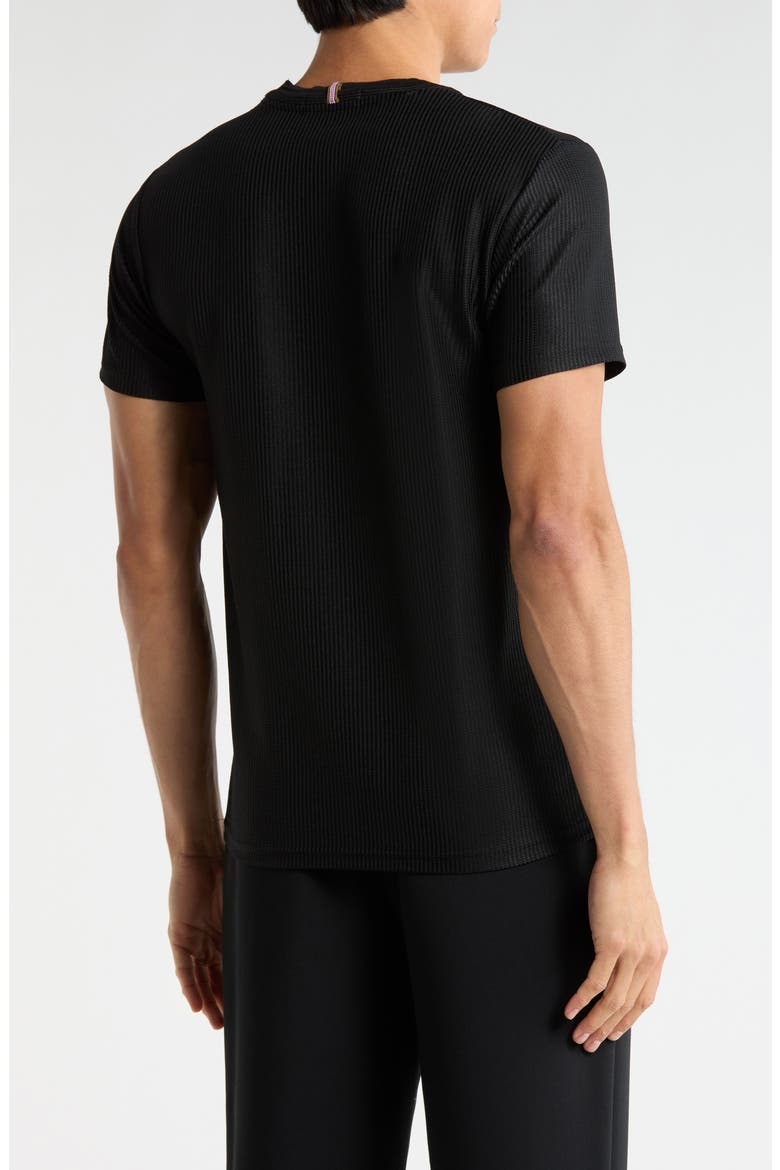 Textured Crew T-Shirt, Alternate, color, BLACK