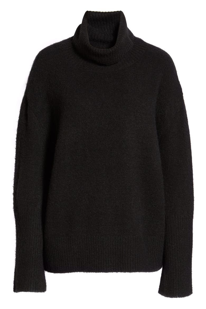 Bell Sleeve Sweater, Alternate, color, BLACK