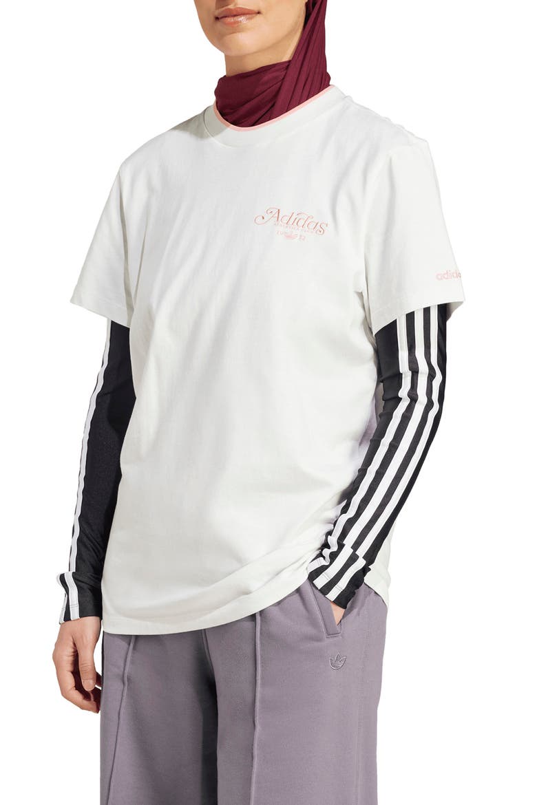 Lifestyle Embroidered Cotton Graphic T-Shirt, Main, color, CLOUD WHITE