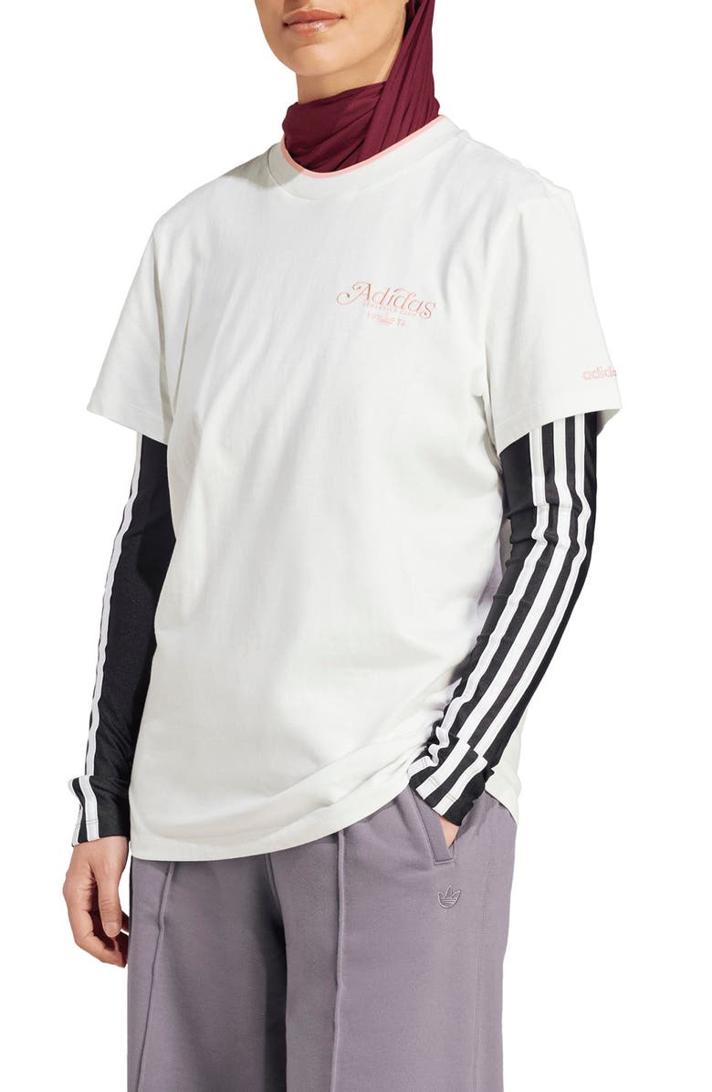 adidas Lifestyle Embroidered Cotton Graphic T-Shirt, Main, color, 