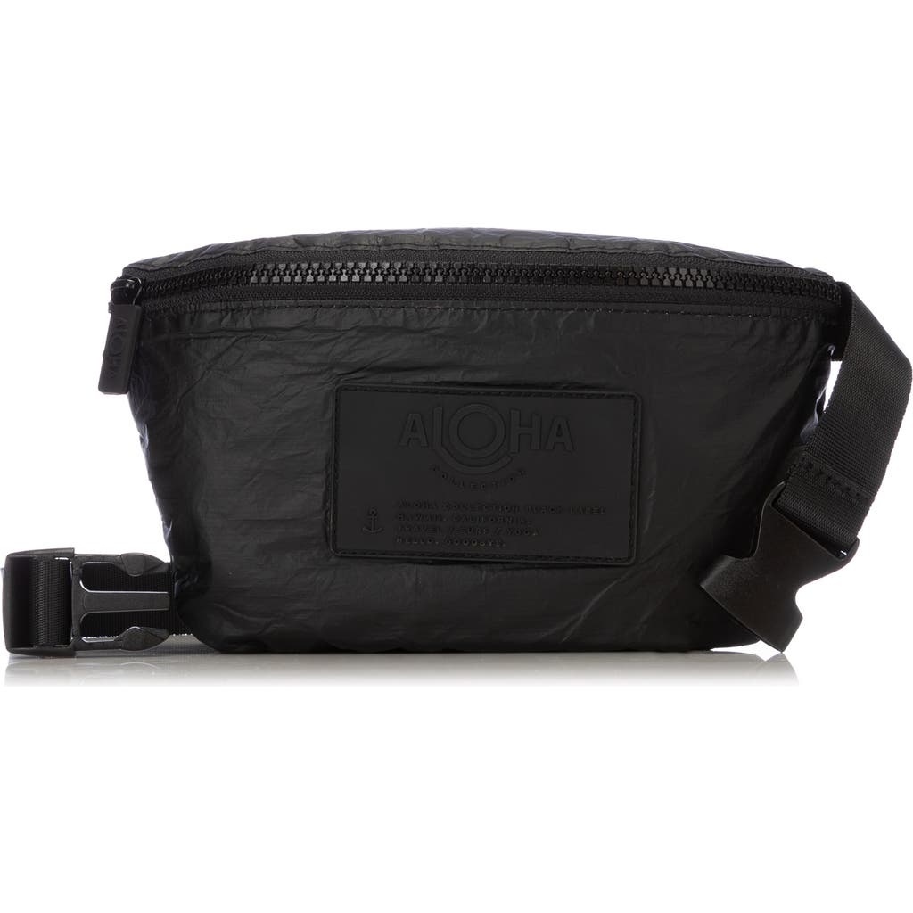 Aloha Collection Mini Black<br />Mini Water Resistant Tyvek® Belt Bag<br />