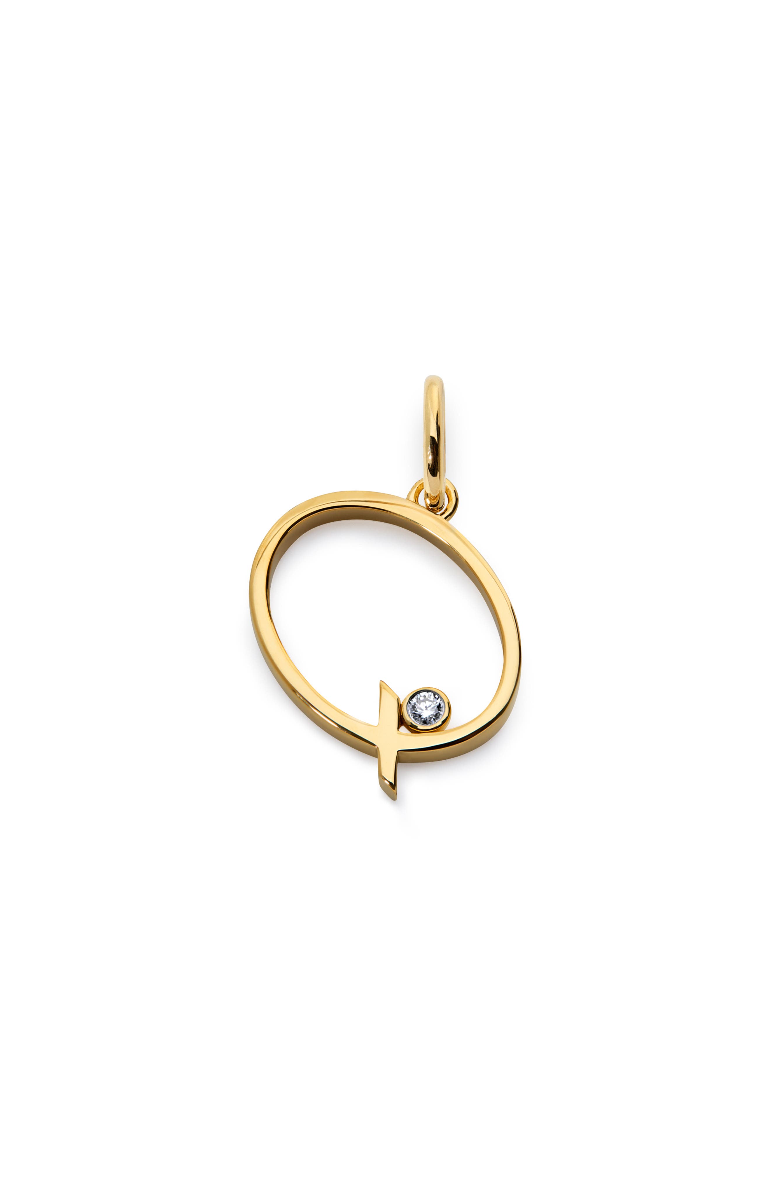 18K GOLD VERMEIL / DIAMOND Q