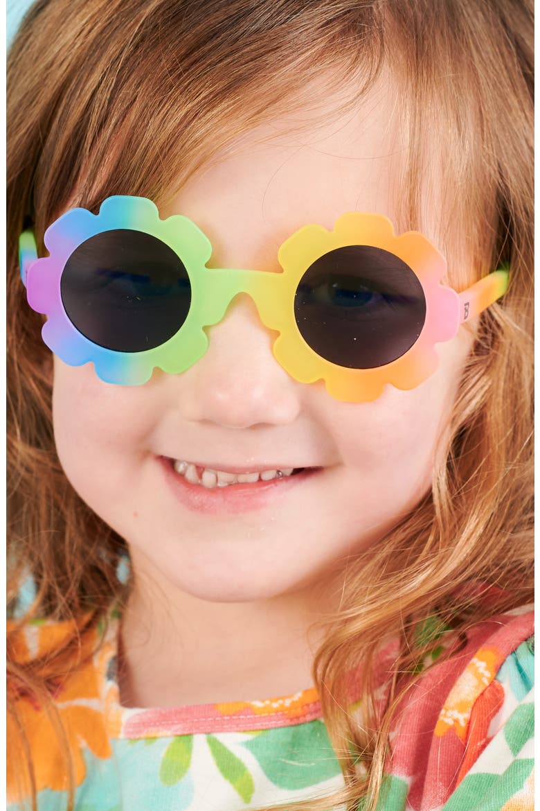 Kids' Flower Power Sunglasses, Alternate, color, RAD RAINBOW