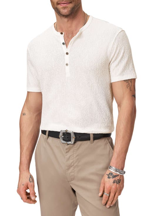 Egon Texture Knit Short Sleeve Henley