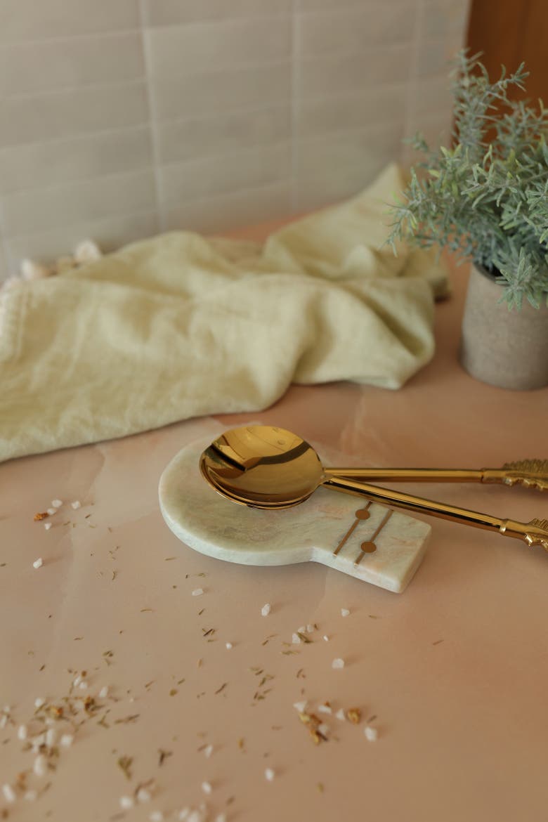 Elise Light Green Onyx Marble Spoon Rest, Alternate, color, Green